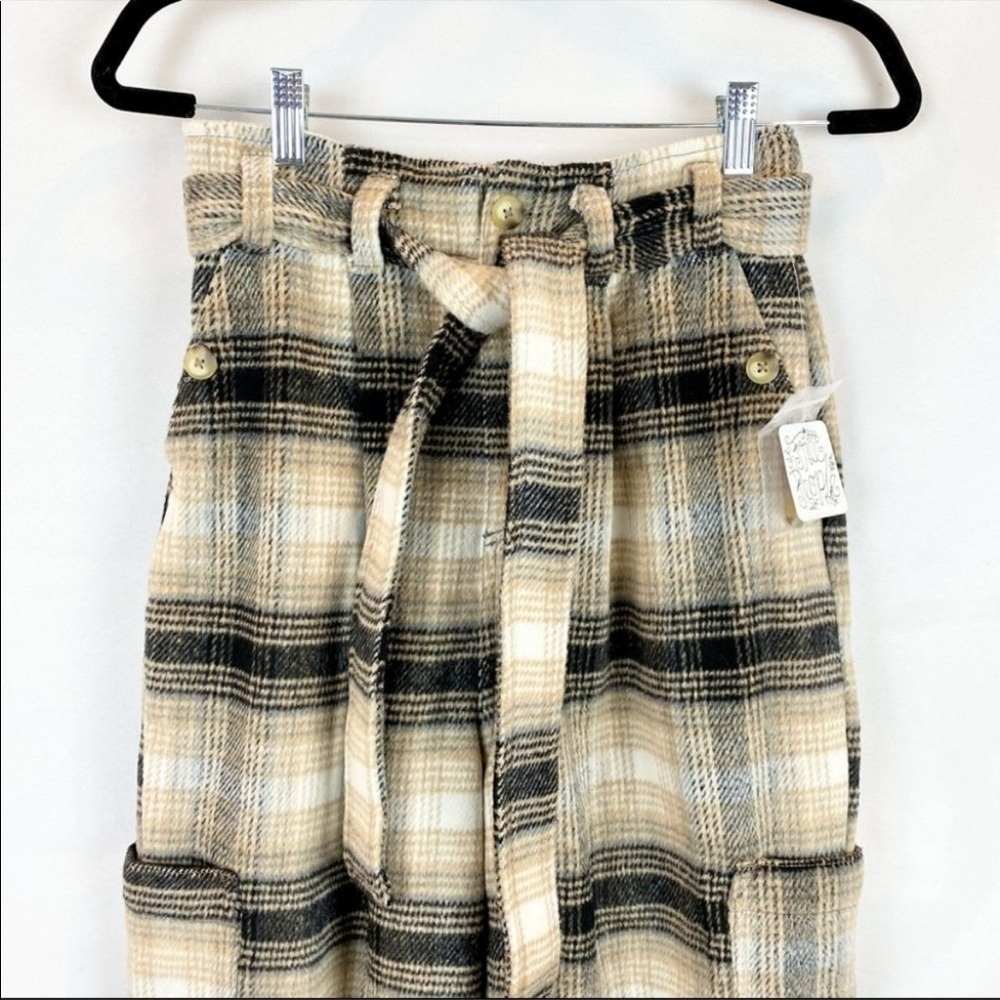 NWT Free People Kye Wool Flannel Paperbag Pants - Picture 5 of 8